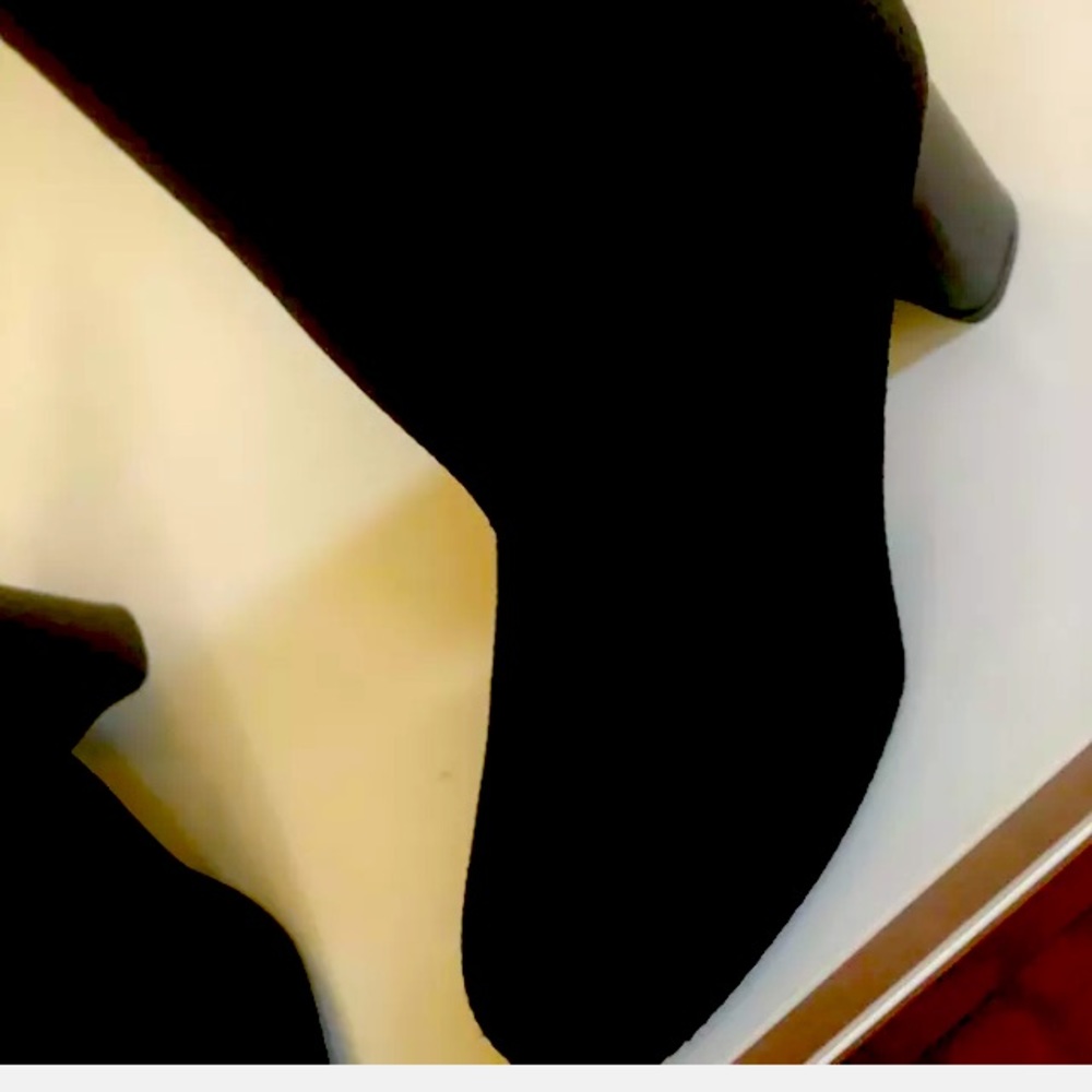 Zara Black Sock Elastic Heel Booties Size 39